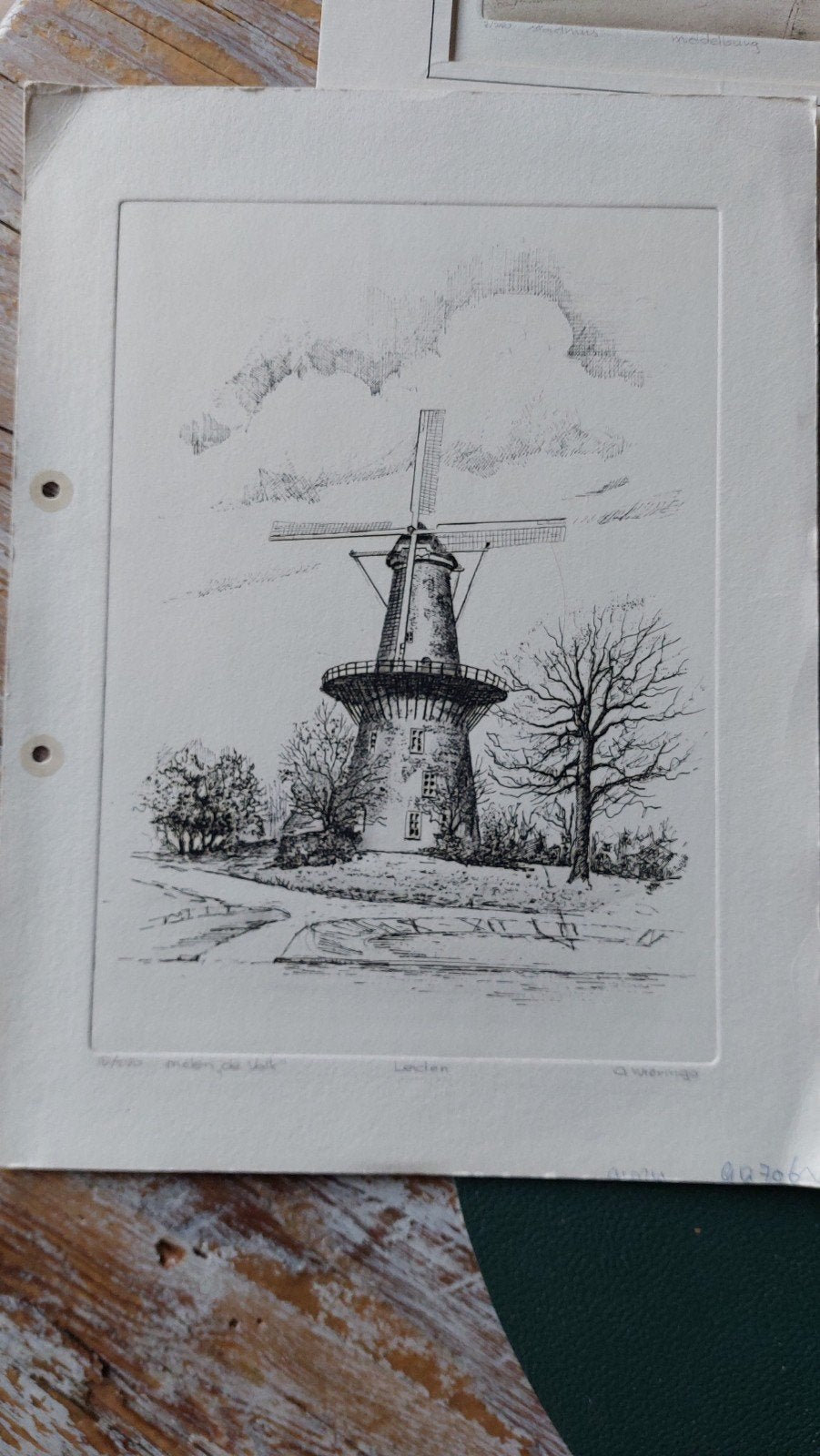 ets Molen de Valk door A Wieringa 18/250, Ophalen of Verzenden, Ets, Genummerd
