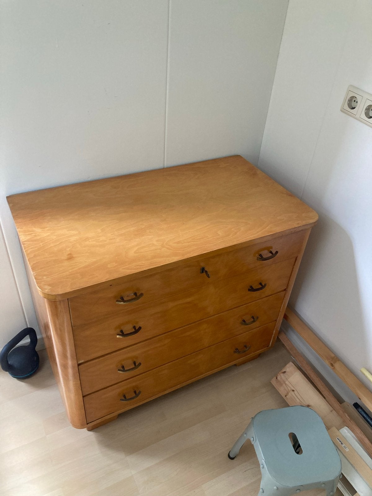 Vintage commode / kaptafel met spiegel en lades