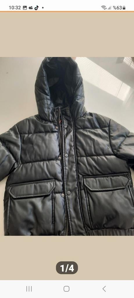 Zwarte Zara Puffer Jas voor Kinderen (Maat 130), Ophalen of Verzenden, Zo goed als nieuw, Zara, Jongen of Meisje