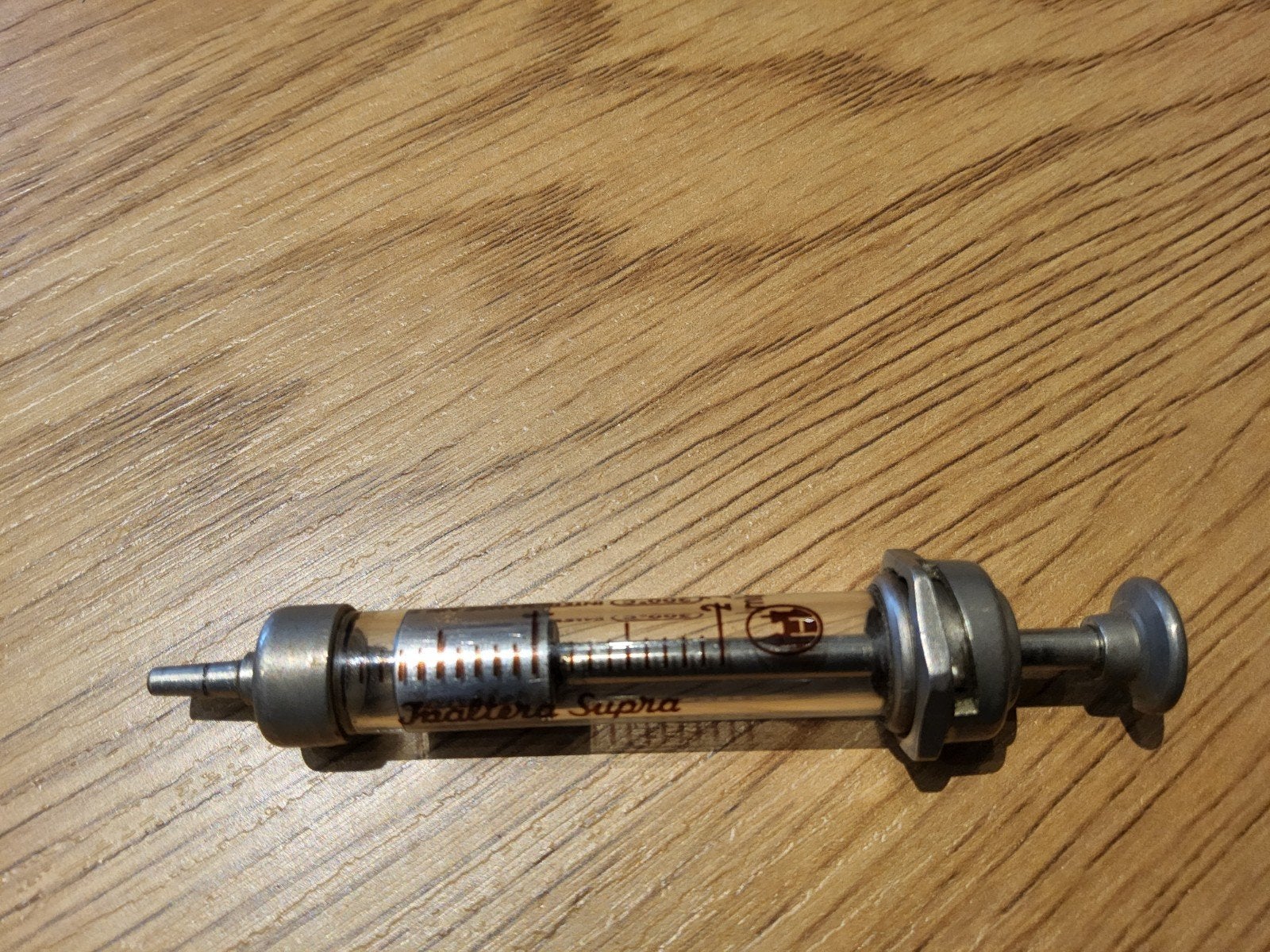 Vintage Faattira Supra Glazen Spuit - Medisch Verzamelobject, Ophalen of Verzenden