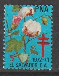 El Salvador sluitzegel TBC bestrijding 1972, Ophalen of Verzenden, Postfris, Midden-Amerika