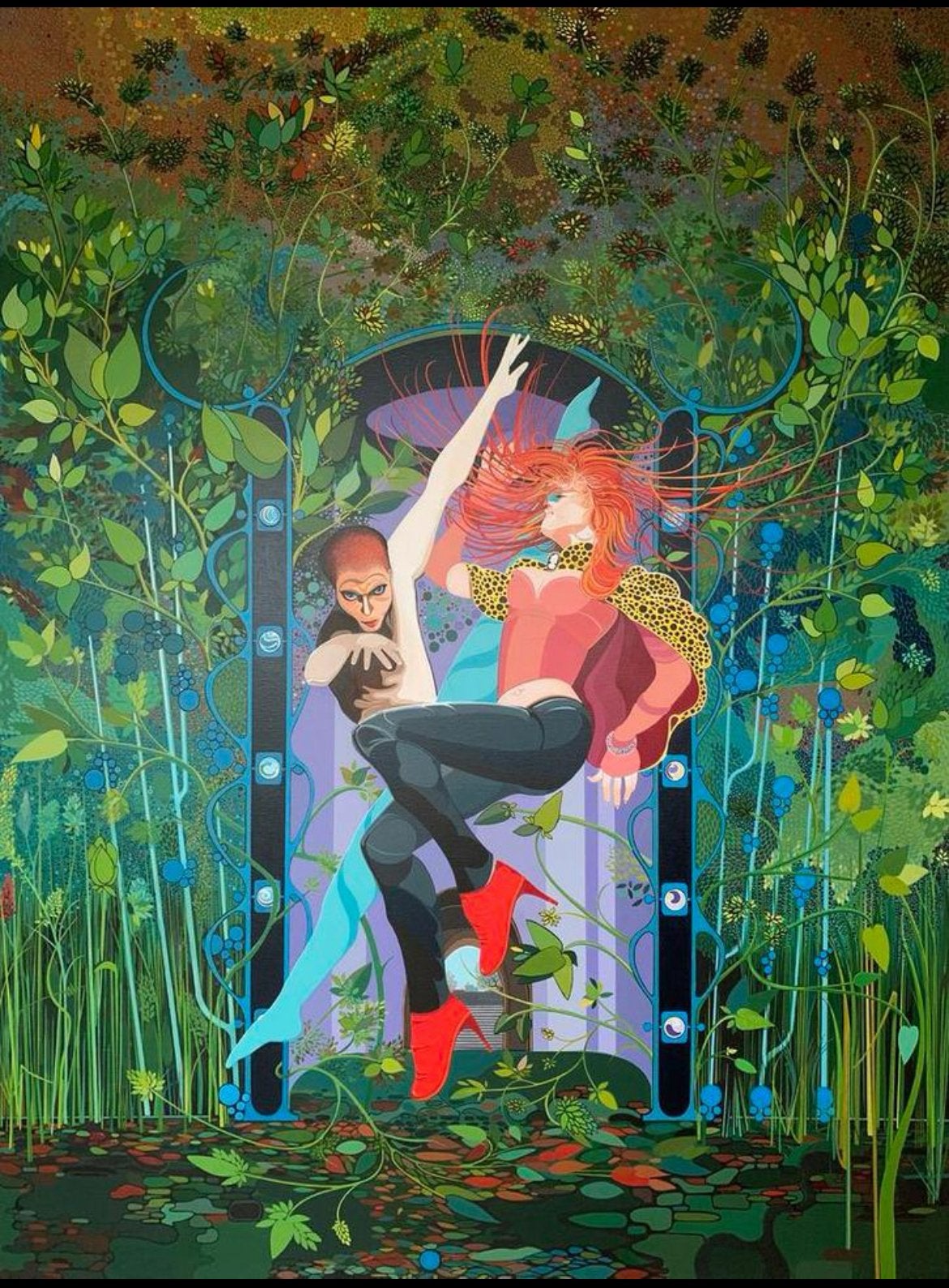 Theo Baars “De Dansers”, Antiek en Kunst, Kunst | Schilderijen | Modern, Ophalen