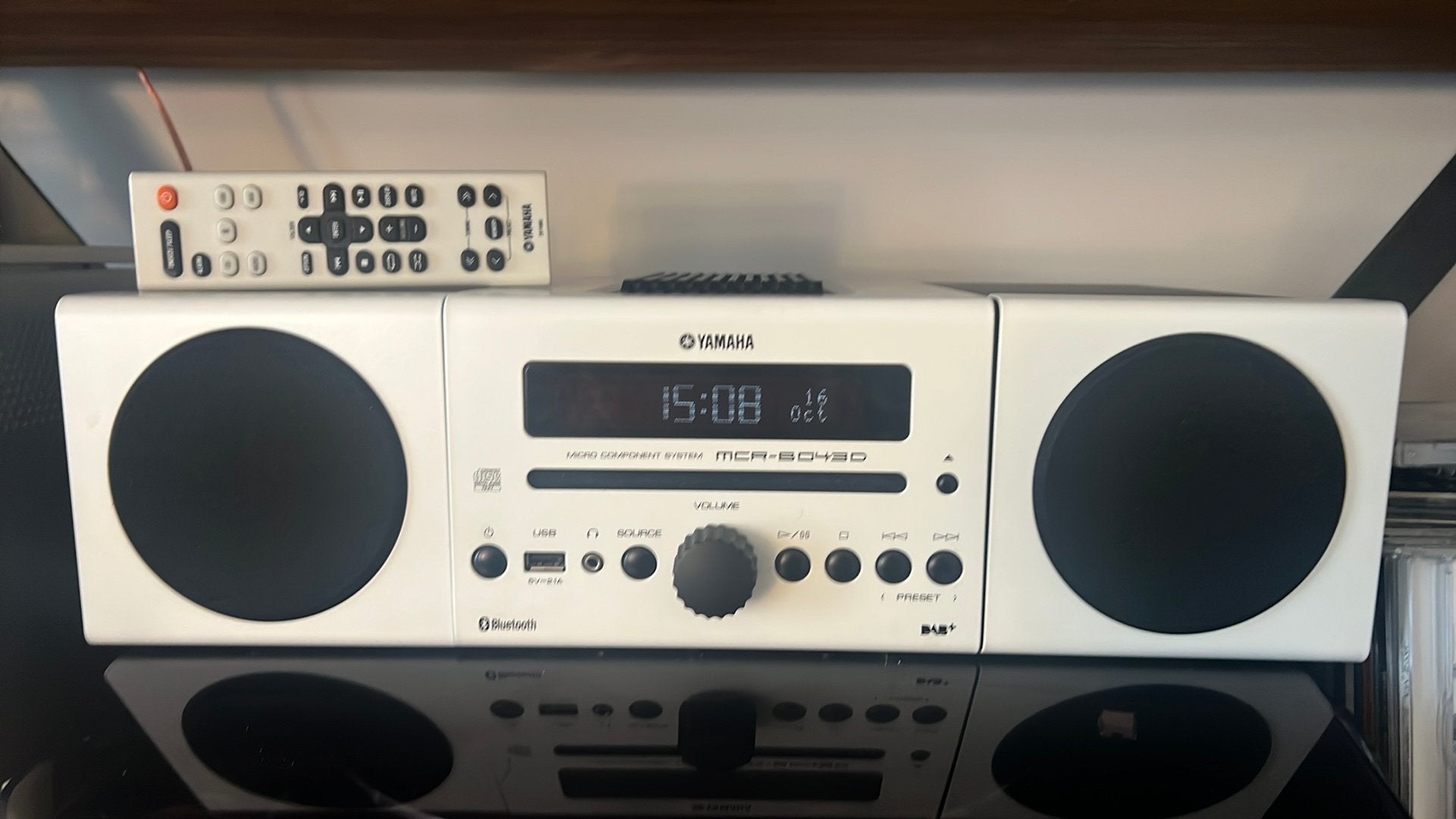 Yamaha MCR-B043D White – Bluetooth/DAB+ – CD player faulty, Audio, Tv en Foto, Ophalen, Gebruikt, Overige merken
