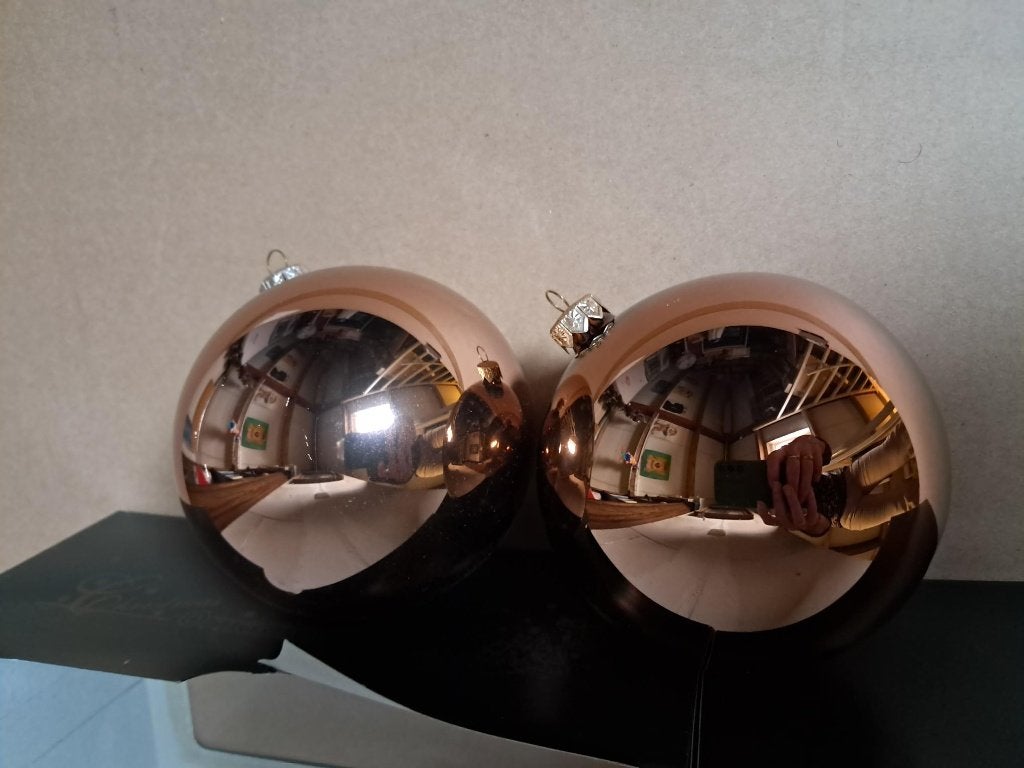 2 grote kerstballen doorsnee 10 cm ( Bro, Ophalen of Verzenden, Nieuw
