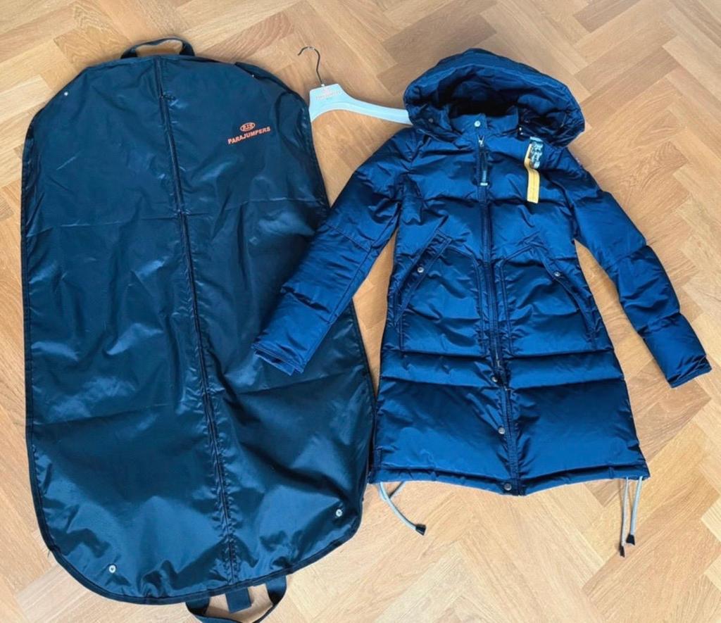 Parajumpers Long Bear donkerblauw jas XS, Ophalen, Zo goed als nieuw, Maat 34 (XS) of kleiner, Blauw