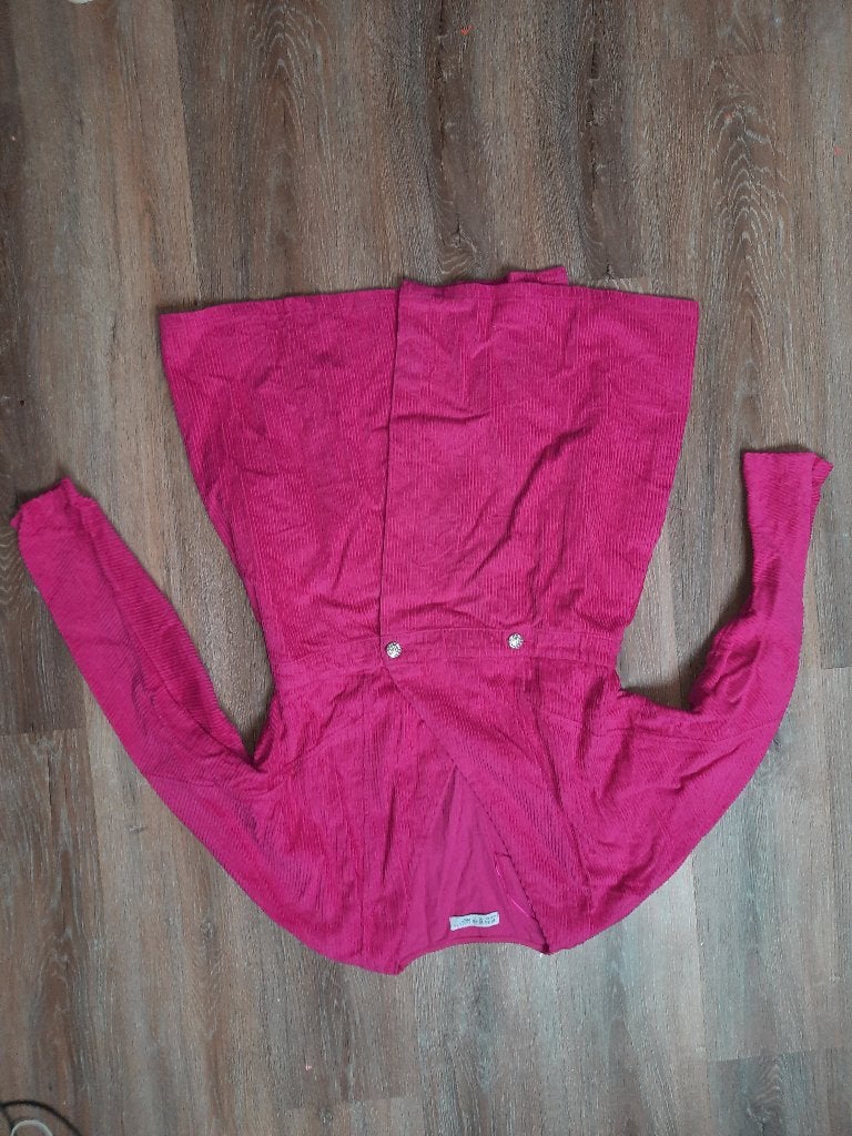 roze ribstof blazer jurk maat 44, Maat 42/44 (L), Ophalen of Verzenden, Zo goed als nieuw, Roze