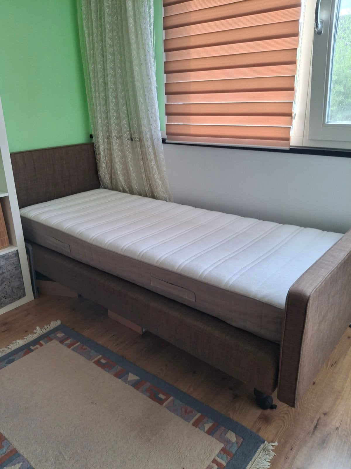 Pullman Boxspring 90x200cm met ikea matras, Gebruikt, 90 cm, Eenpersoons, Ophalen of Verzenden