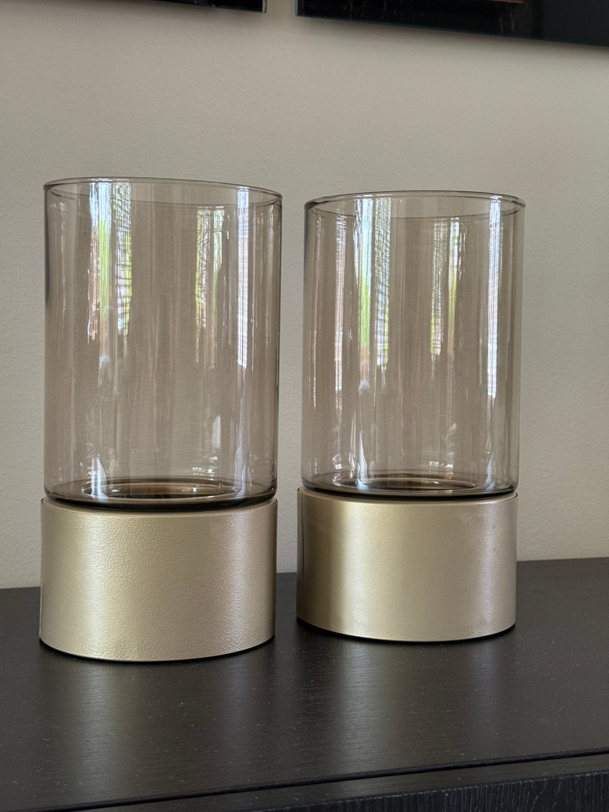 Gouden windlichten hotel chique, Huis en Inrichting, Woonaccessoires | Kandelaars en Kaarsen, Ophalen, Overige kleuren, 25 tot 50 cm