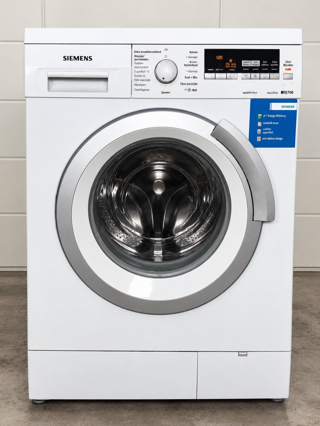 Siemens iQ700 Wasmachine | 1200 Toeren | Garantie, Witgoed en Apparatuur, Ophalen, 8 tot 10 kg, 85 tot 90 cm, 1600 toeren of meer