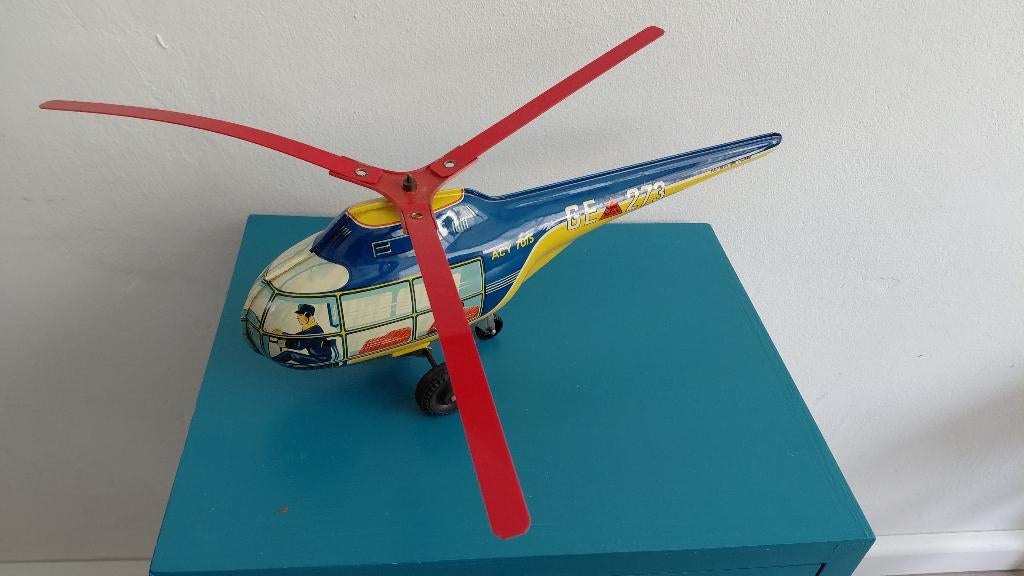 Technofix blikken helicopter GE 273  Nieuwstaat Onbeschadigd, Antiek en Kunst, Antiek | Speelgoed, Ophalen of Verzenden