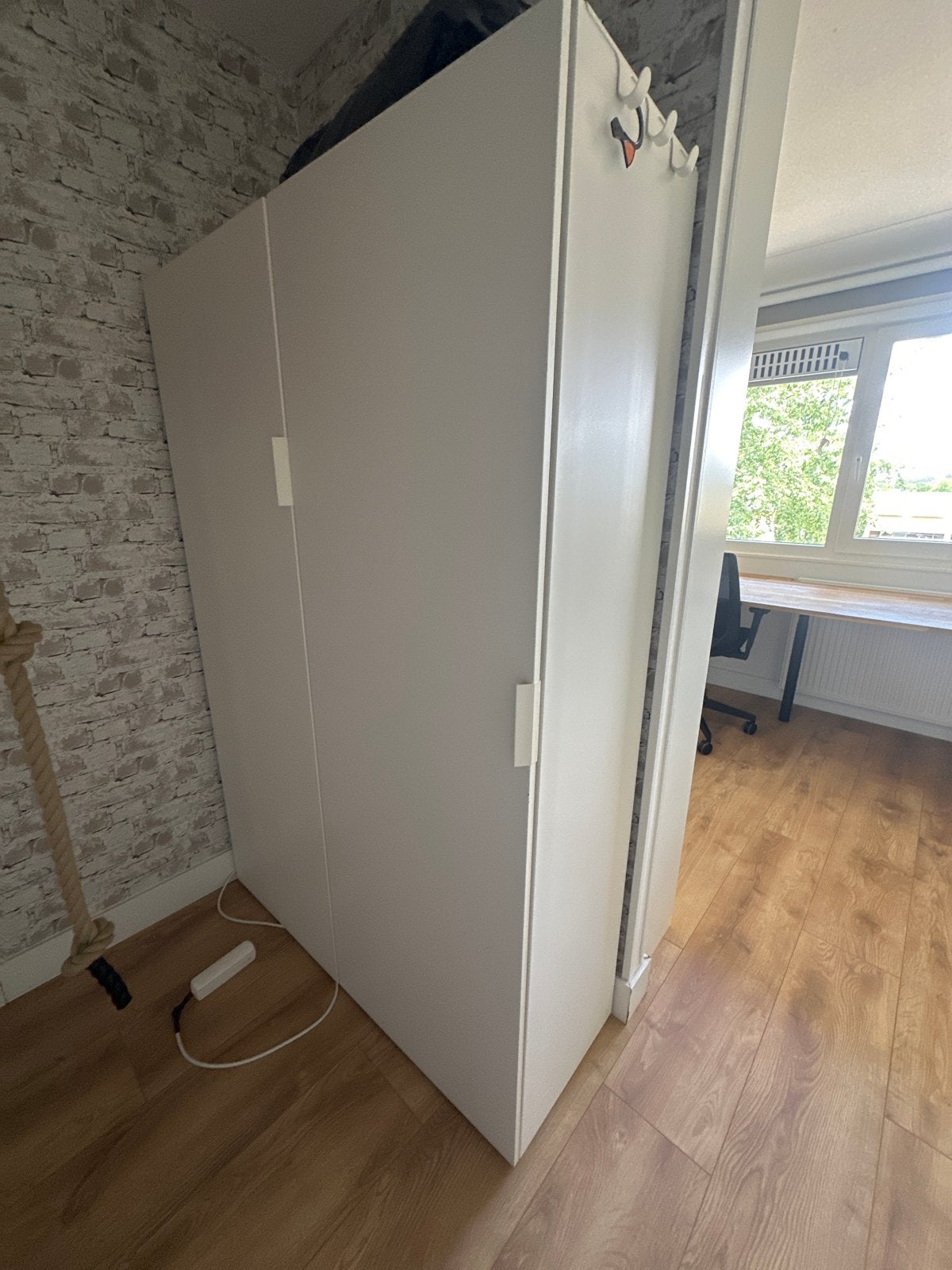 2 witte kasten 180x60 cm met planken, Ophalen, Gebruikt, 50 tot 100 cm, 150 tot 200 cm