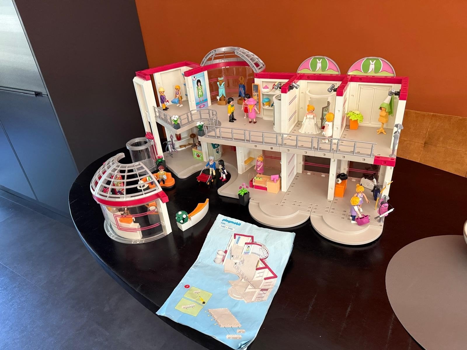 Playmobil - Groot ingericht winkelcentrum + uitbreiding, Ophalen of Verzenden, Zo goed als nieuw