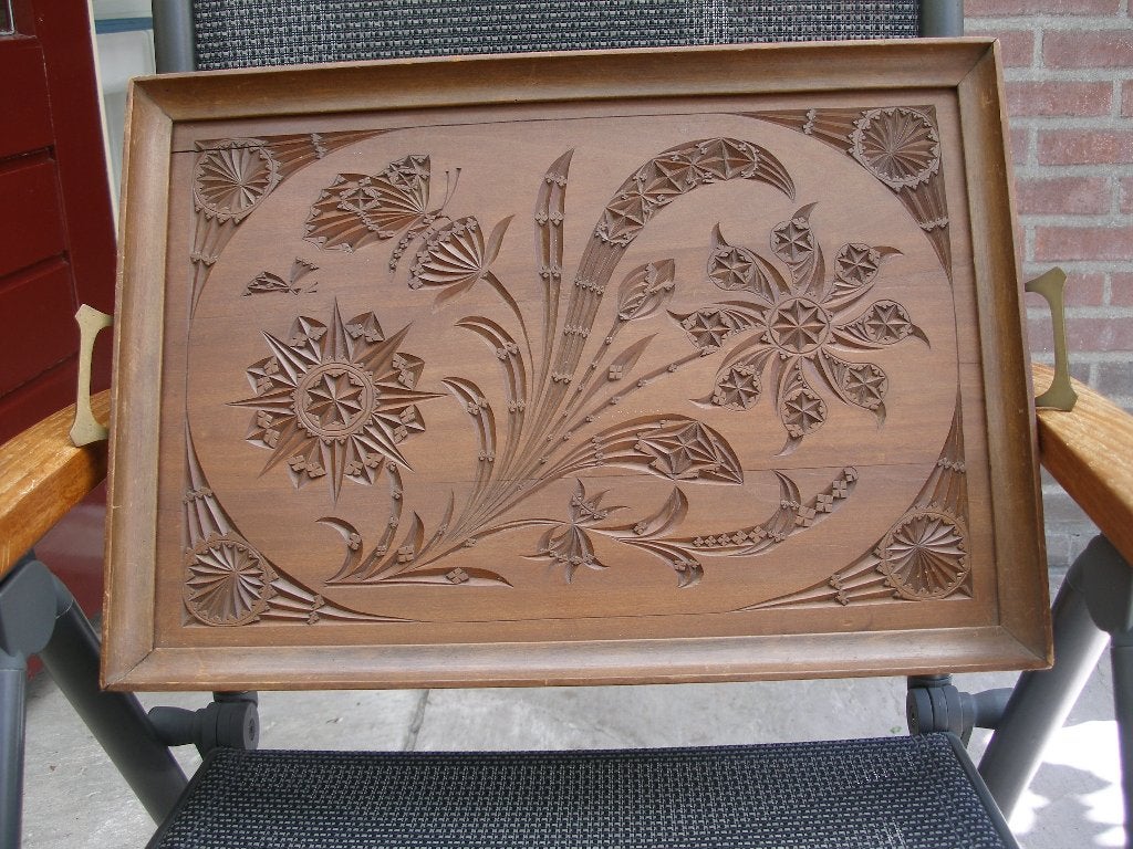 vintage dienblad, Huis en Inrichting, Woonaccessoires | Dienbladen, Ophalen of Verzenden, Gebruikt, Rechthoekig, Hout