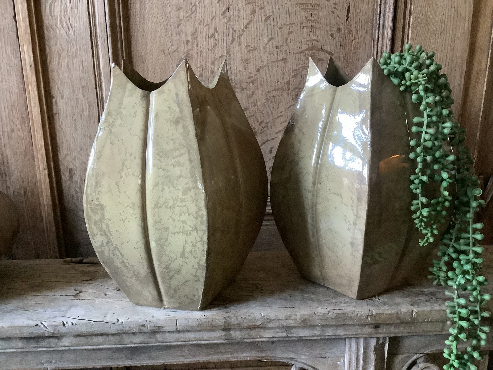 NIEUW set van 2 grote metalen vazen, Ophalen of Verzenden, Nieuw