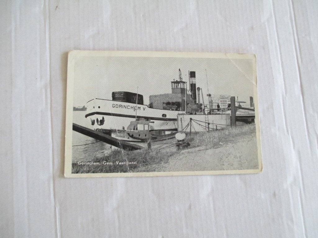 oude ansichtkaart gem. veerdienst gorinchem v, Ophalen of Verzenden, Voor 1920, Gelopen, Zuid-Holland