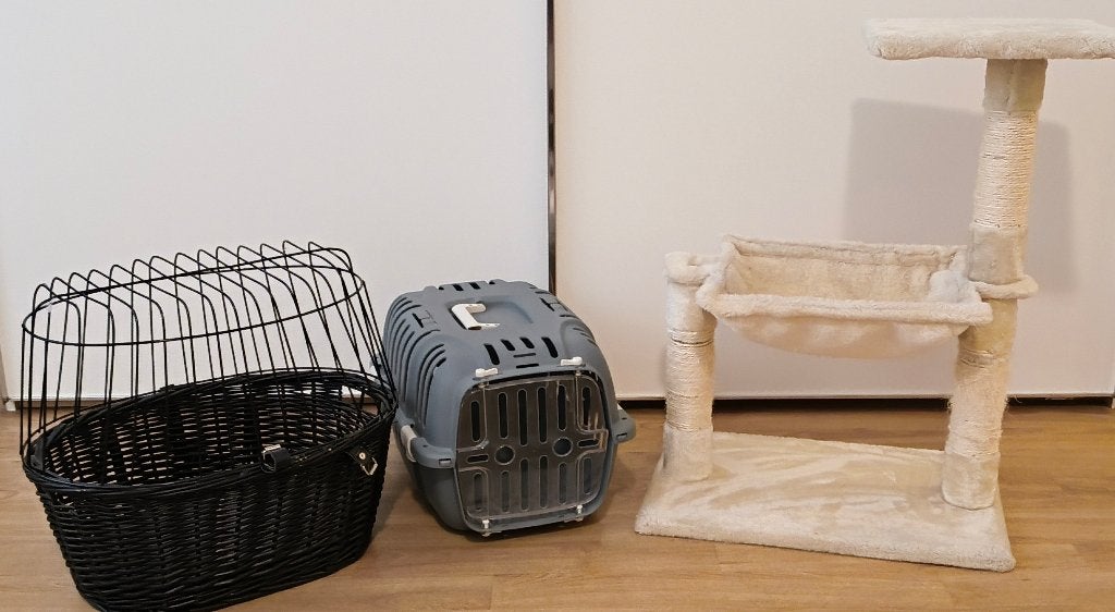 Katten krabpaal kittens accessoires reismand vervoer, Ophalen, Gebruikt
