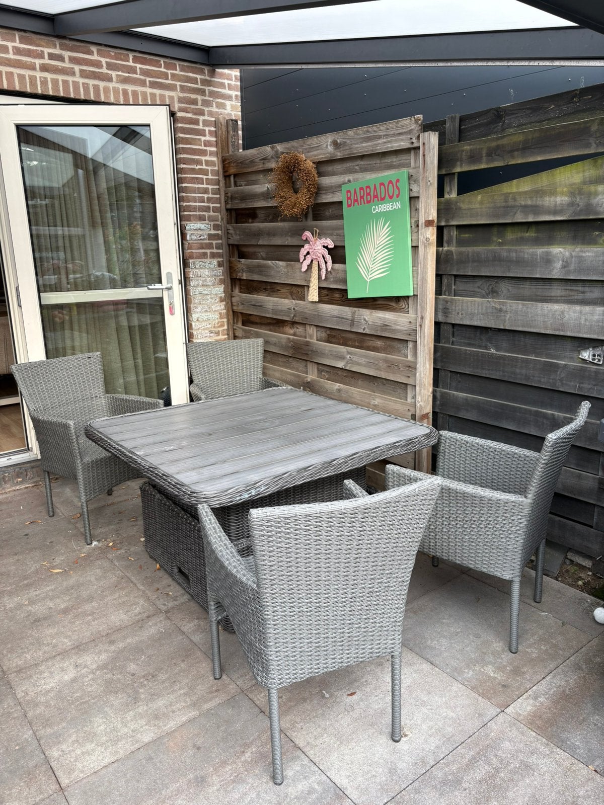 Tuinset JYSK €50 moet zsm weg!!, Ophalen, 4 zitplaatsen, Kunststof, Gebruikt