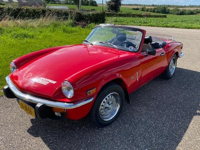 Triumph Spitfire 1.5 US 1978 Rood, Auto's, Zwart, 4 cilinders, Cabriolet, Leder en Stof