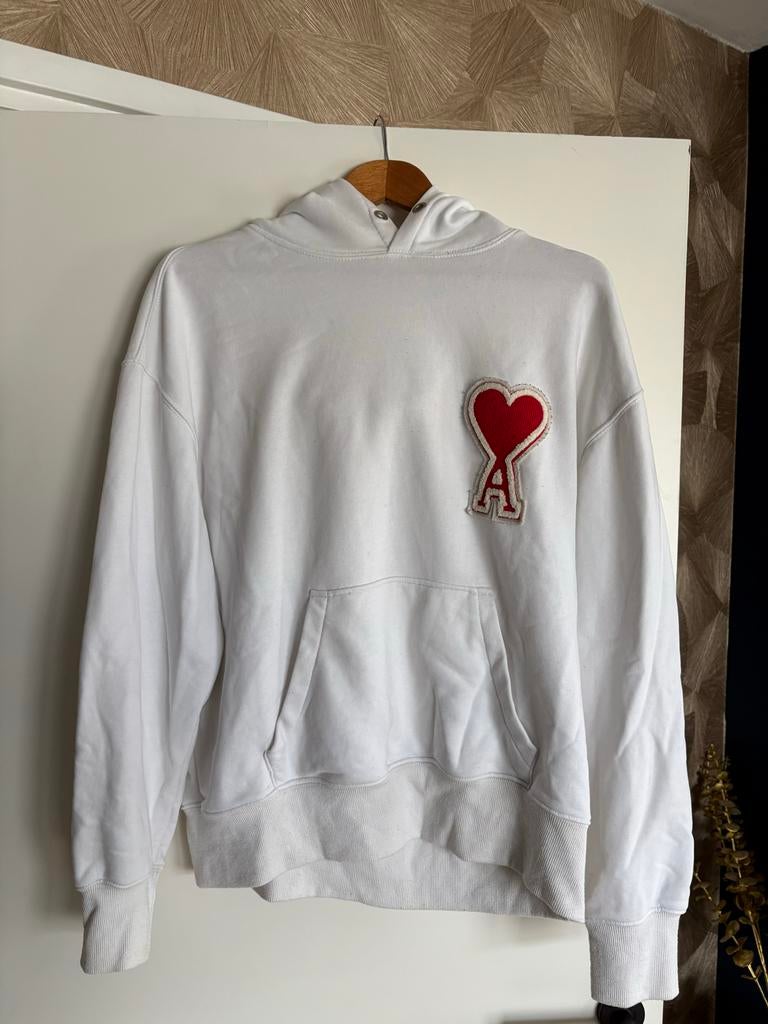 Ami Paris hoodie maat M, Ophalen of Verzenden, Maat 48/50 (M), Wit