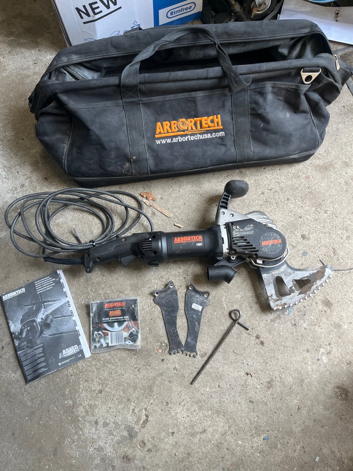 ARBORTECH AS170 Metselzaag met accessoires en tas, Doe-het-zelf en Verbouw, Ophalen of Verzenden, Gebruikt