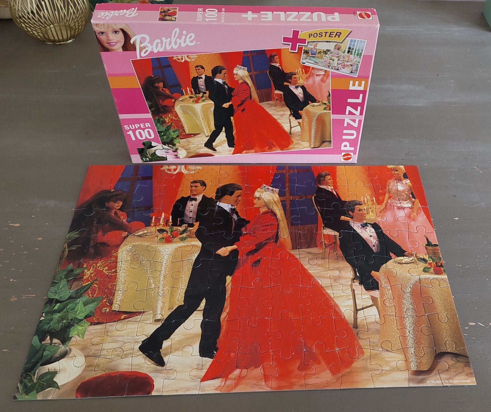 Barbie puzzel, 100 stukjes, Ophalen of Verzenden, Meer dan 50 stukjes, Zo goed als nieuw, 6 jaar of ouder