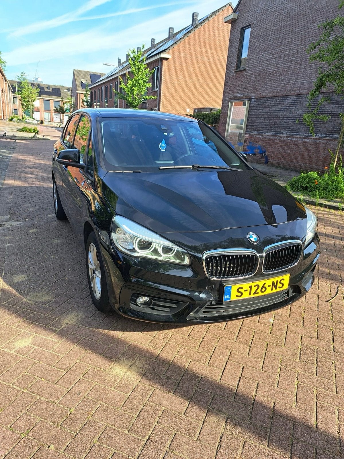 BMW 2-Serie Active Tourer 1.5 218I 2017 Zwart, Auto's, Voorwielaandrijving, Zwart, Zwart, Handgeschakeld