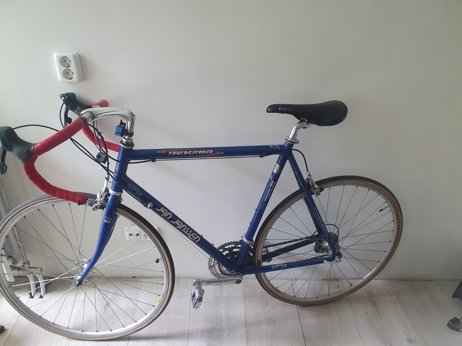 Jan Janssen Tour de France racefiets - Blauw aluminium, Ophalen of Verzenden, Gebruikt, Aluminium, Overige merken