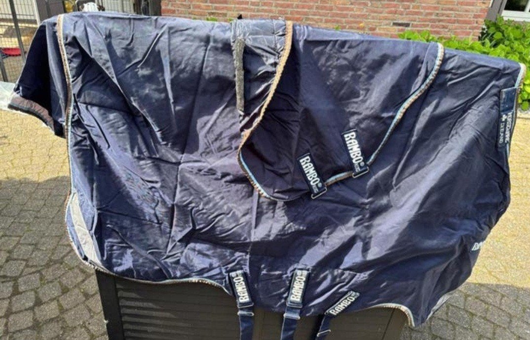 Horseware Rambo Duo Turnout Outdoordeken Plus Hals, V-Front-, Dieren en Toebehoren, Paarden en Pony's | Dekens en Dekjes, Zo goed als nieuw