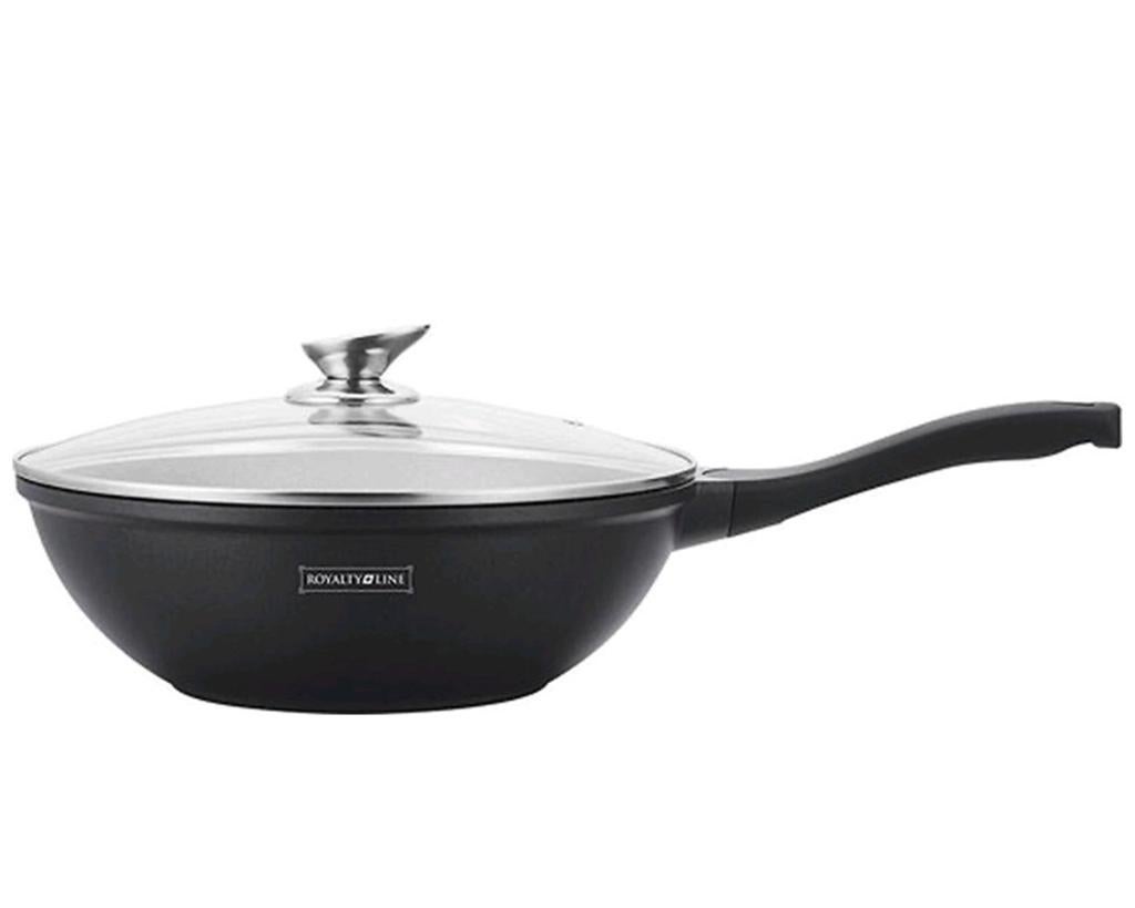 Royalty Line Wokpan - 32cm Marmeren Coating, Ophalen of Verzenden, Nieuw, Aluminium, Wok