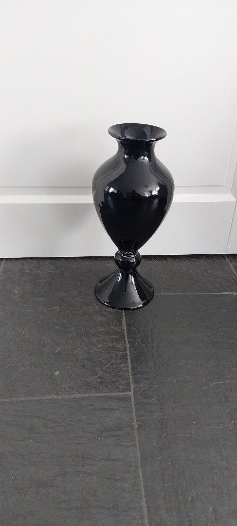 Vaas zwart, Zwart, Ophalen of Verzenden, Zo goed als nieuw, 38 cm