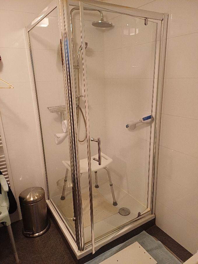 glazen douche wand met draaideur, Ophalen, Gebruikt, 75 cm of meer, Overige typen