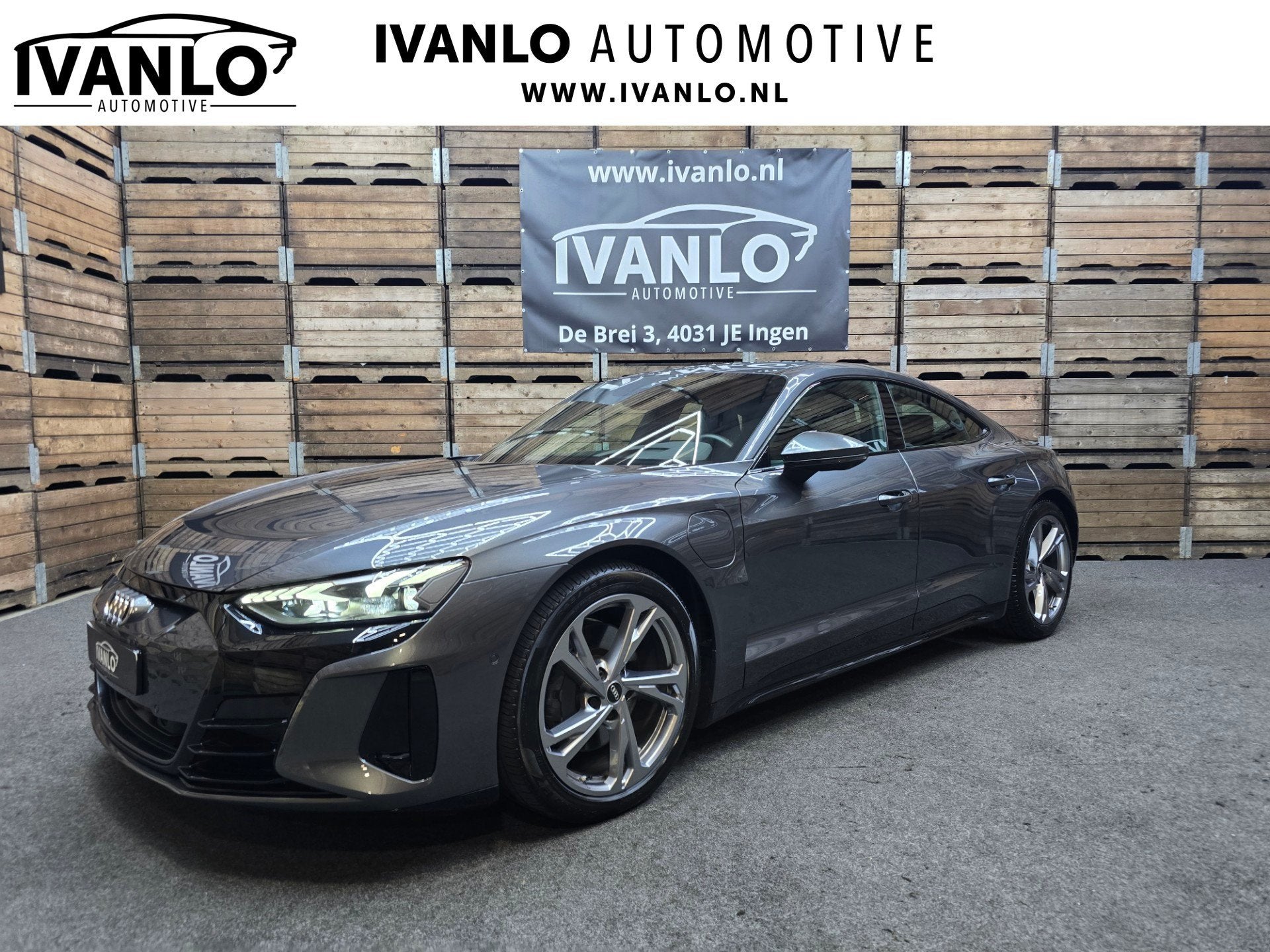 Audi E-tron GT GT 93 kWh HUD Matrix LED Navi Panorama B&O 93, Automaat, 479 km, Gebruikt, Zwart