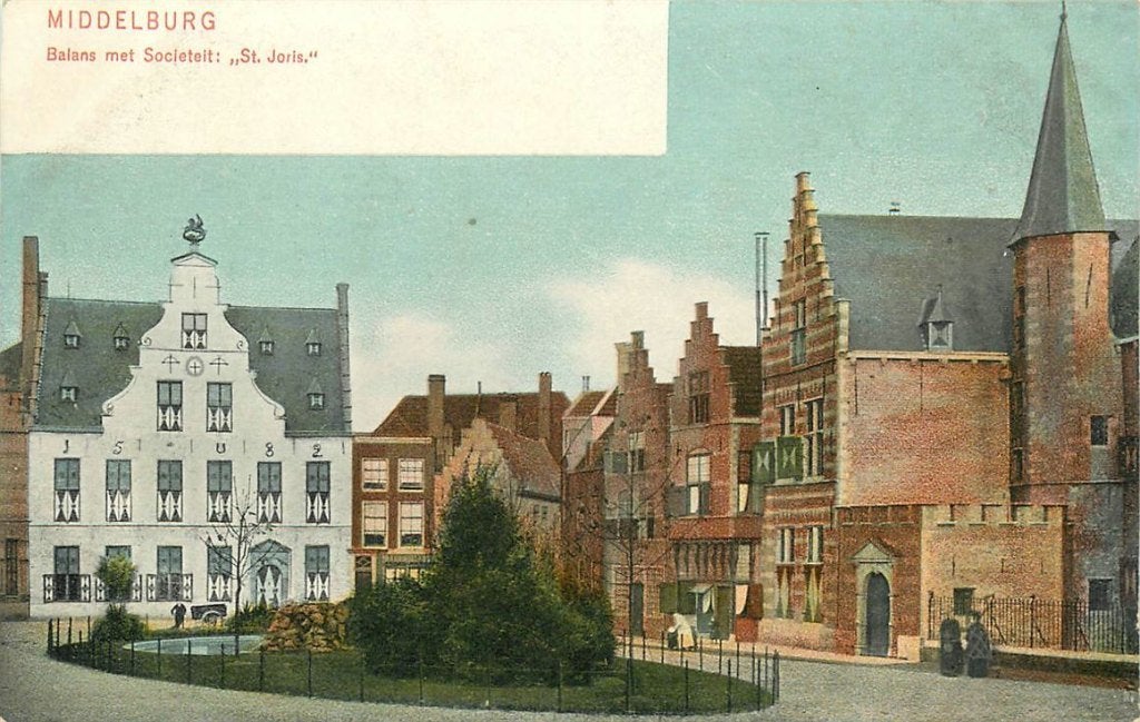 701-017-019 Middelburg Balans met Soc St Joris, Ophalen of Verzenden, Voor 1920, Zeeland