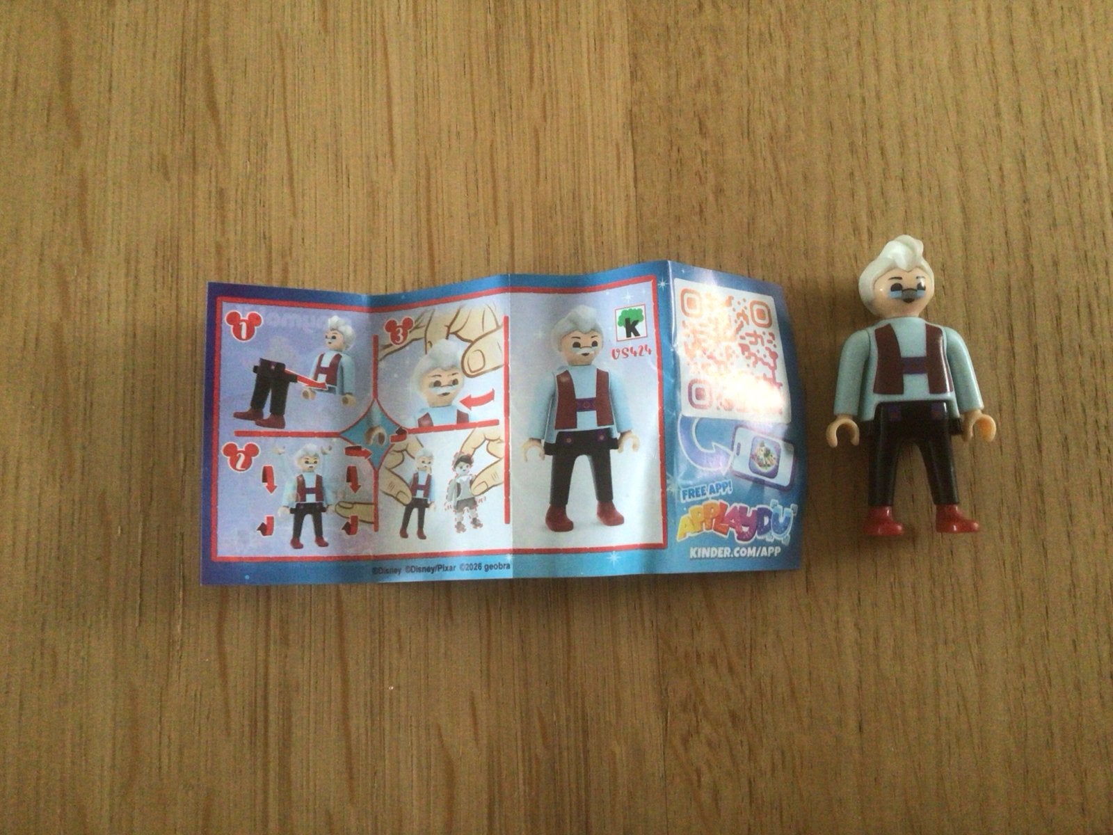 Playmobil Disney Gepetto  Kinder Surprise, Verzamelen, Verzenden, Overige figuren, Nieuw, Beeldje of Figuurtje