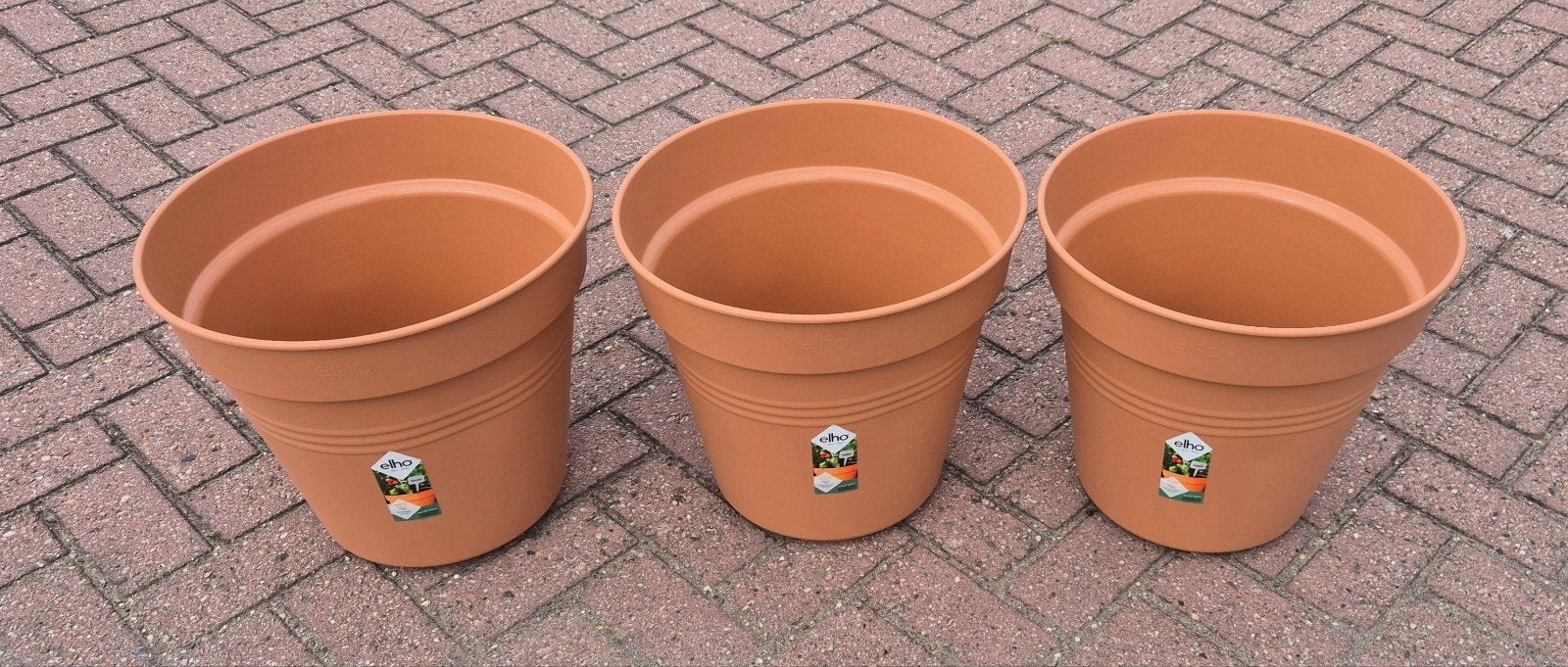 3 Elho kunststof potten NIEUW, Tuin en Terras, Ophalen, Nieuw, Rond, Kunststof