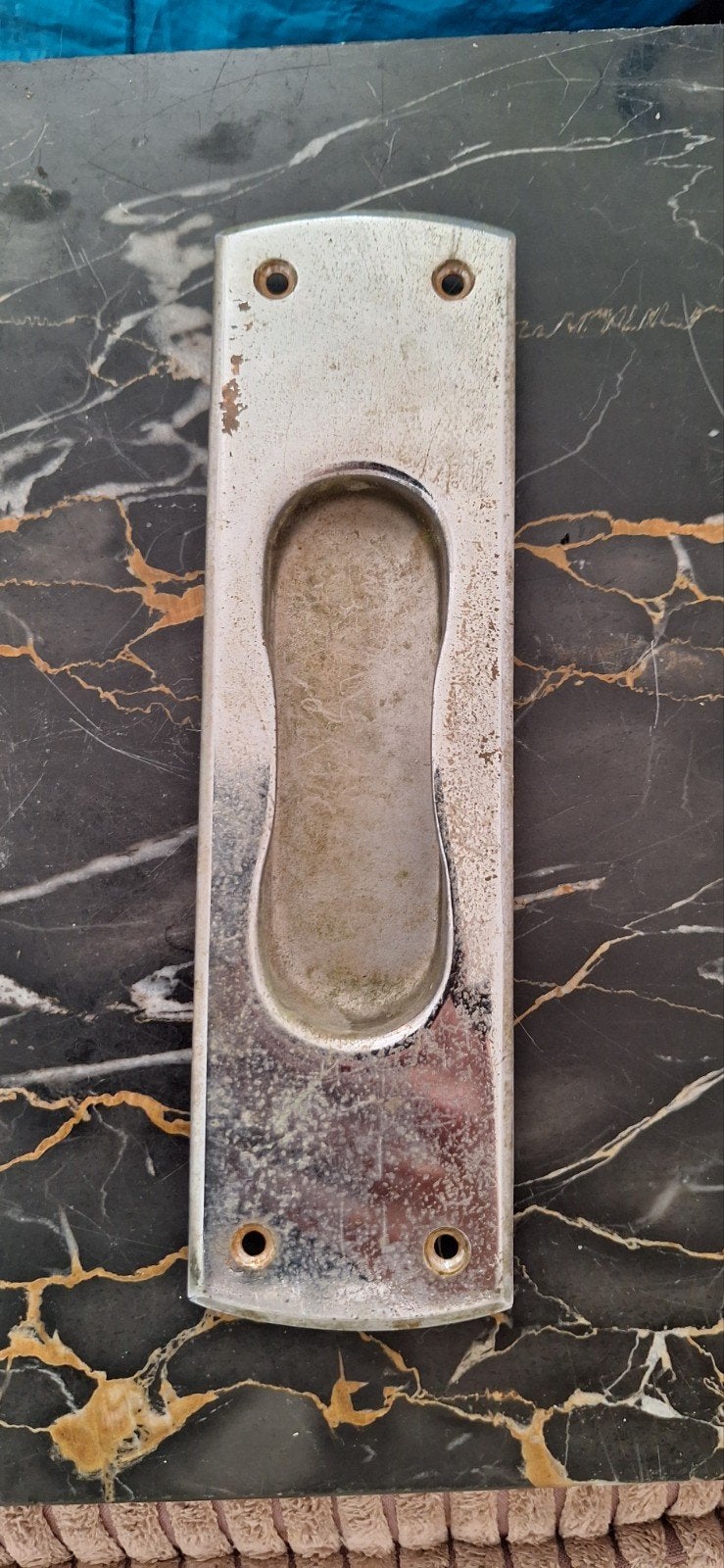 Inbouw schuifdeurgreep - Gebruikt, Ophalen of Verzenden, Koper of Messing