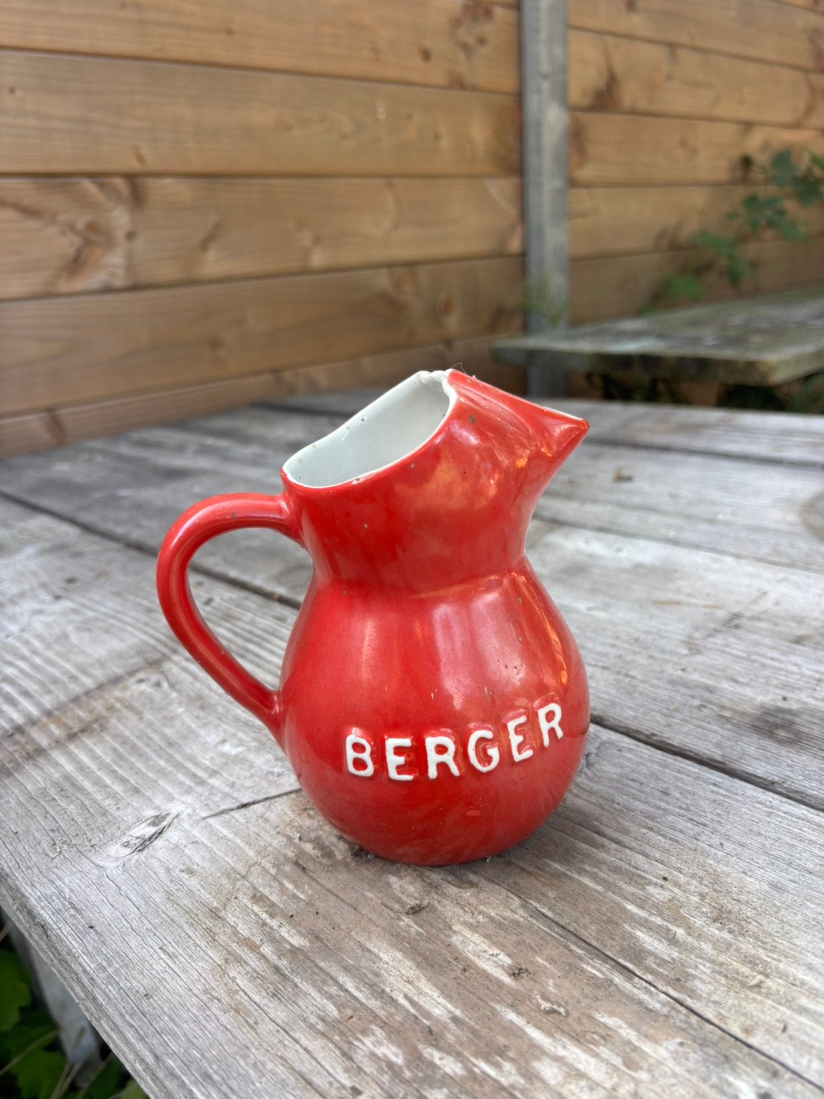 Vintage rode Berger pastis karaf, Ophalen of Verzenden