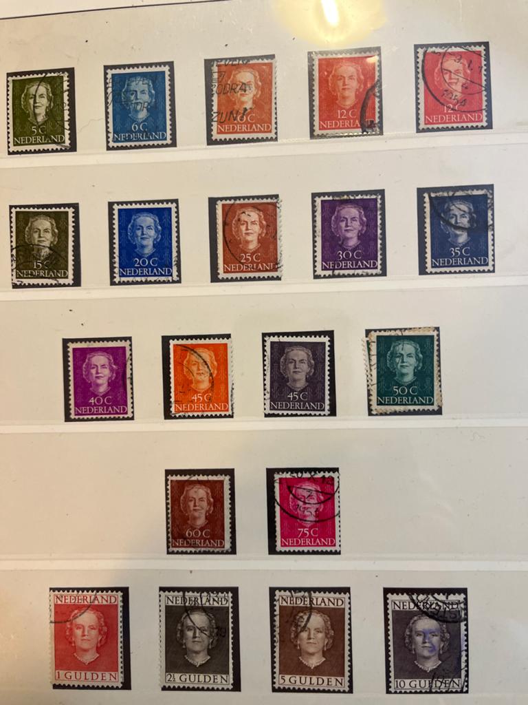 Deel 2 verzameling in Lindner album 1852-1957 incl BOB, Ophalen of Verzenden, Nederland