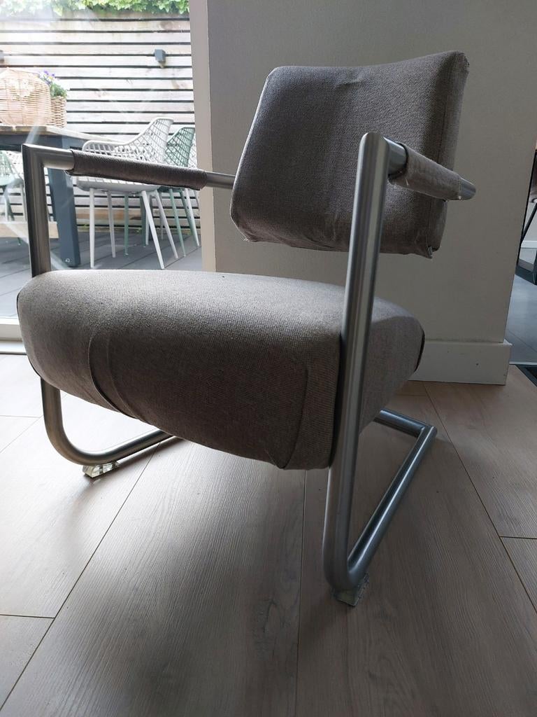 Bruine stoffen fauteuil van Xoon, Gebruikt, 75 tot 100 cm, Ophalen of Verzenden, Stof