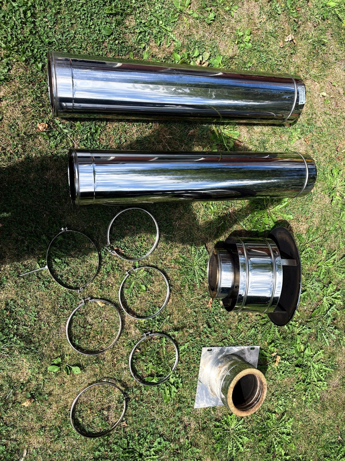 Dubbelwandige RVS Kachelpijp set 200-150 mm, Ophalen, Nieuw, Vrijstaande haard, Overige soorten