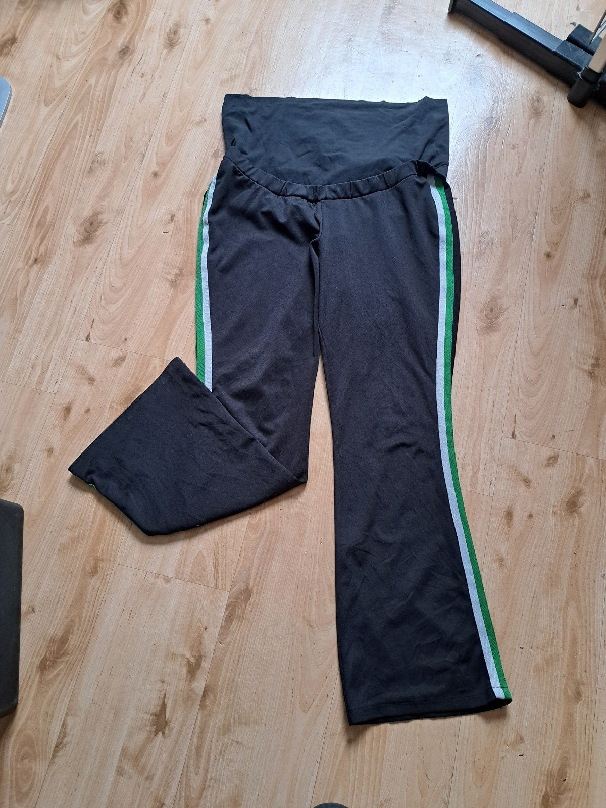 Zwarte zwangerschapsbroek met strepen - Maat 50, Zwart, Whkmp's own, Maat 46/48 (XL) of groter, Ophalen of Verzenden
