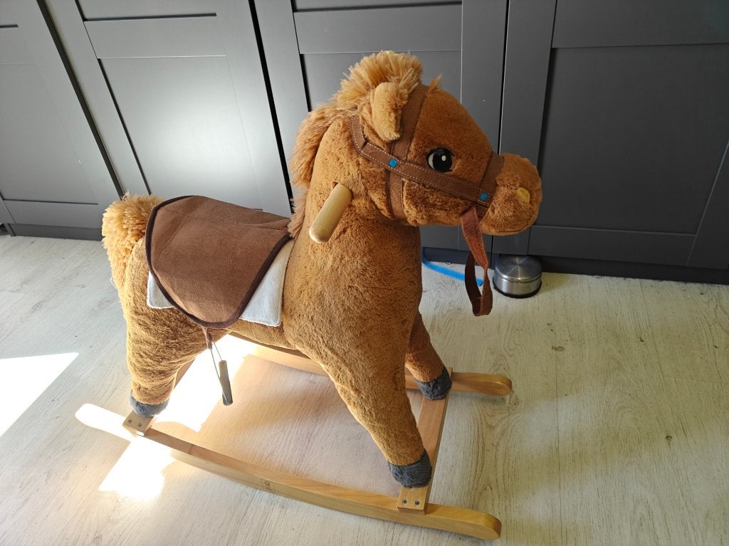 Hobbelpaard met geluid - 66 cm hoog, Kinderen en Baby's, Speelgoed | Hobbelfiguren, Nieuw, Ophalen of Verzenden
