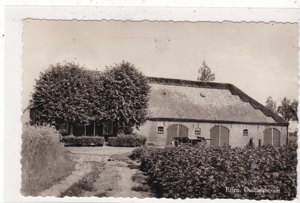 Effen bij Breda-Oudlandstraat circa 1958, Verzenden, 1940 tot 1960, Gelopen, Noord-Brabant