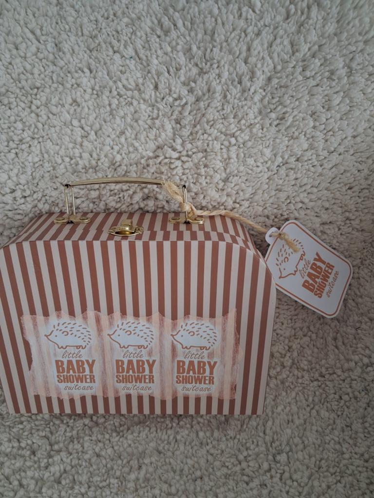 Leuk Baby Shower Koffertje - Cadeau of Decoratie, Ophalen of Verzenden, Zo goed als nieuw