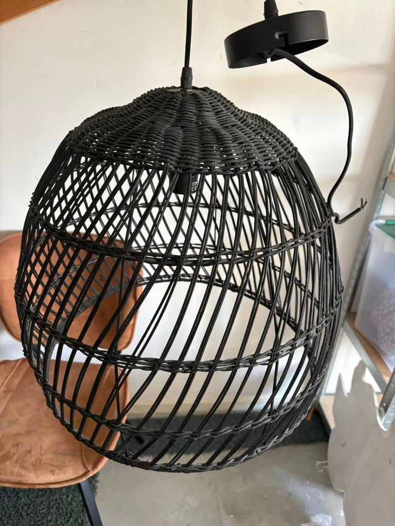 Moderne rieten hanglamp, Ophalen, Zo goed als nieuw, Minder dan 50 cm
