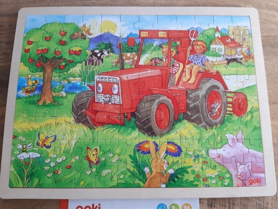 Legpuzzel Goki hout, 2 tot 4 jaar, Nieuw, Van hout, Meer dan 50 stukjes