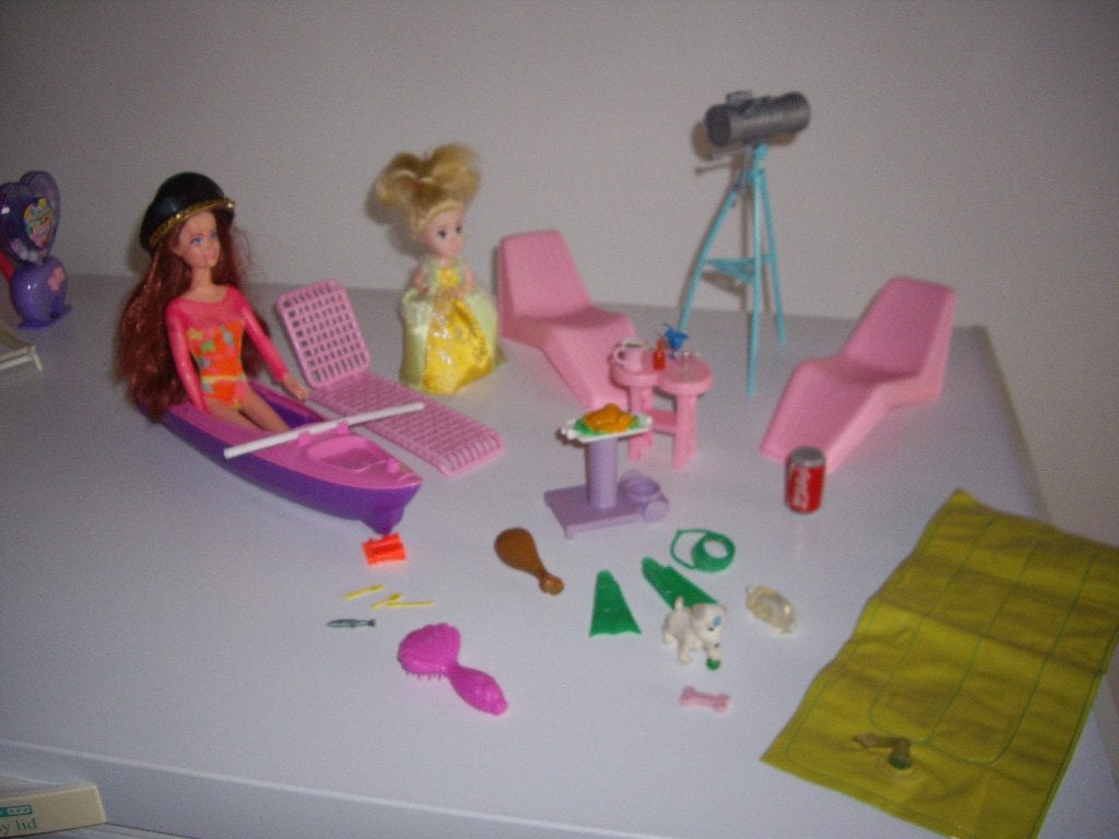 bnarbie tuinset +vakantie set, Ophalen of Verzenden, Gebruikt, Barbie