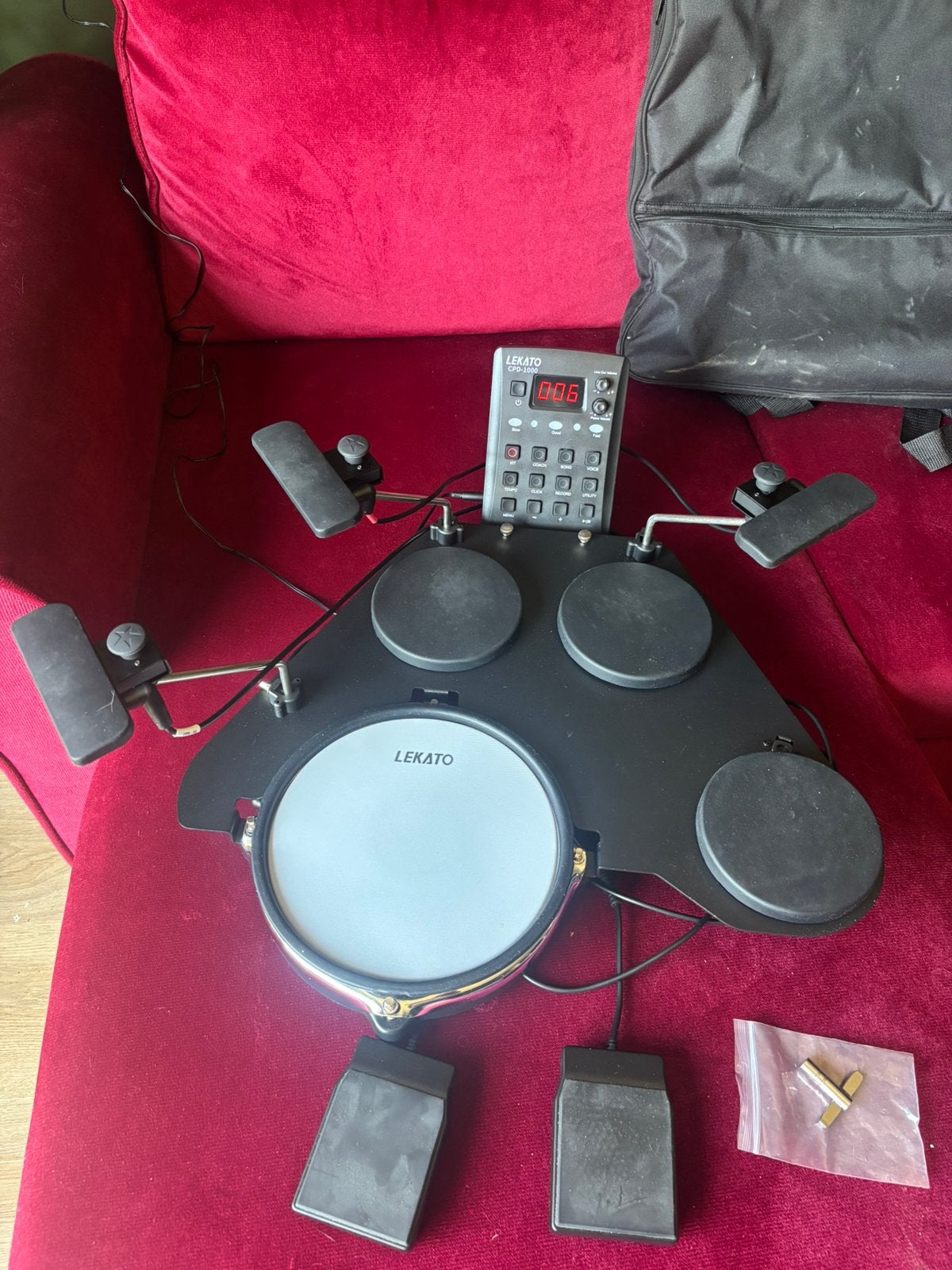 Lekato CPD-1000 mini drum kit, Muziek en Instrumenten, Ophalen of Verzenden, Zo goed als nieuw, Overige merken
