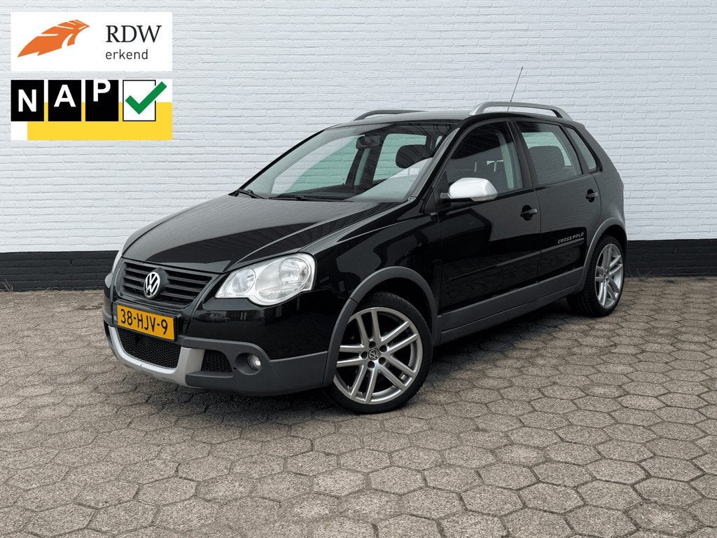 Volkswagen Polo 1.4 Cross AIRCO l CRUISE l NAP l WEINIG KM!, Zwart, Zwart, Origineel Nederlands, Bedrijf