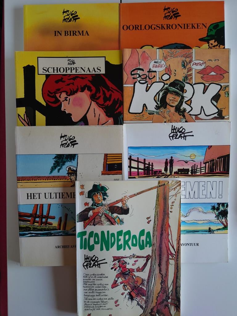 Cortes Maltees 7stuks sc. Hugo Pratt Casterman, Boeken, Stripboeken, Meerdere stripboeken, Ophalen of Verzenden, Gelezen